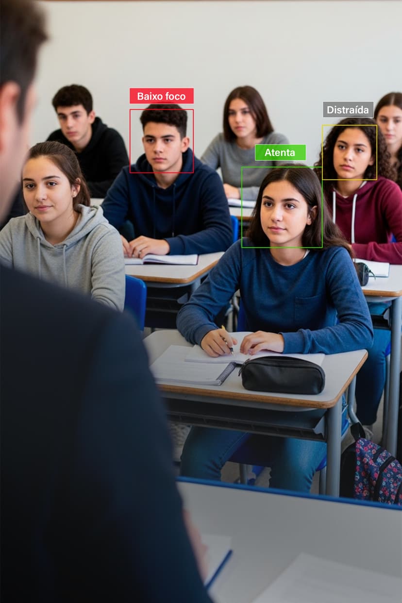 Análise de expressões e engajamento em aulas