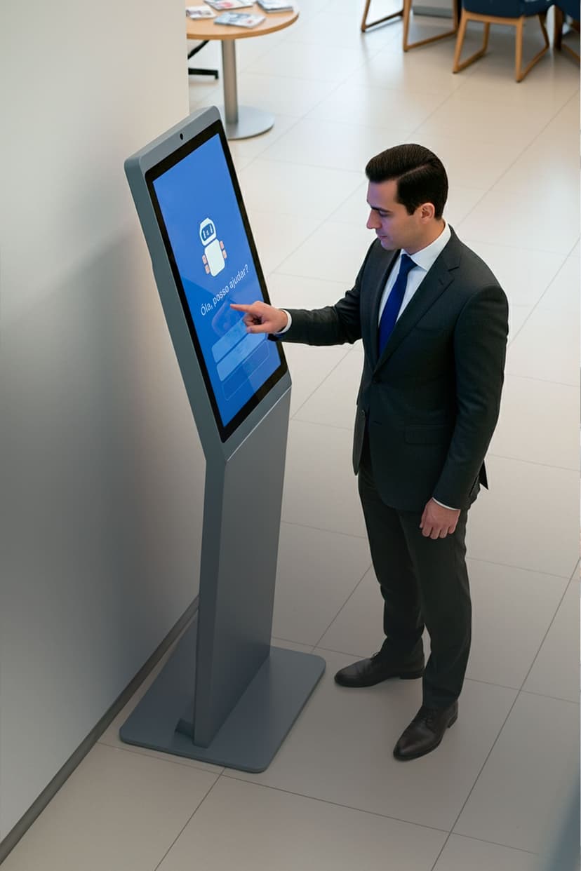 Bots de recepção e orientação em agências e espaços financeiros