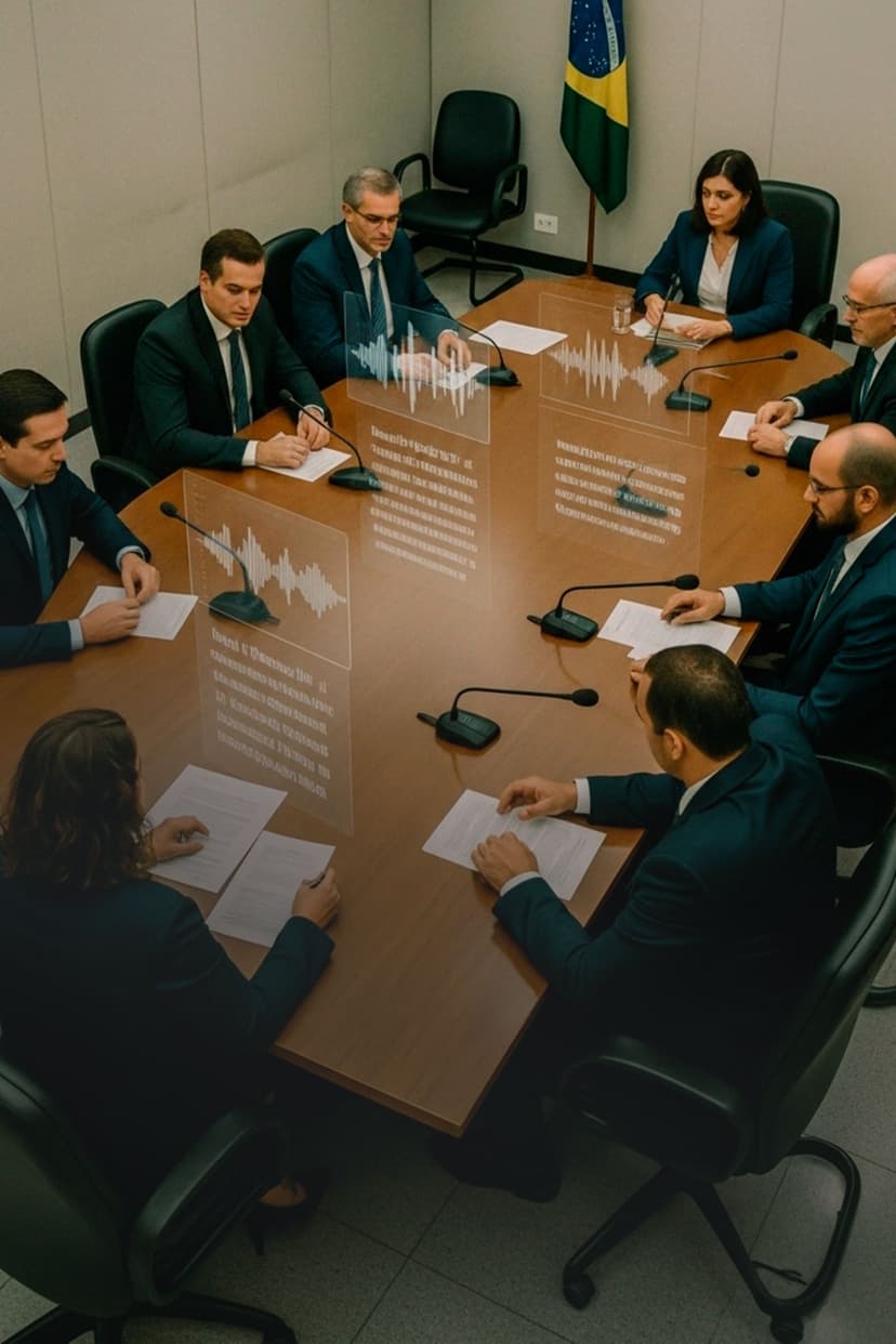 Transcrição de reuniões públicas com geração de atas automatizadas