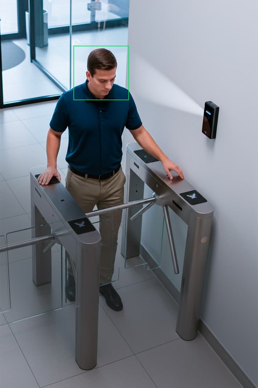 Reconhecimento facial e check-in automático