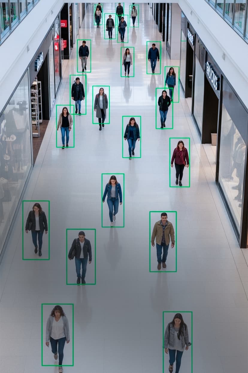 Contagem de pessoas e geração de relatórios por idade e gênero